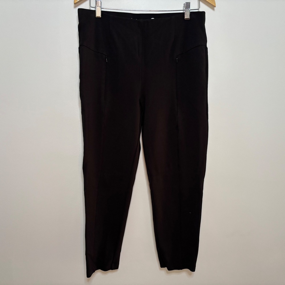 Betabrand Dress Pant Yoga Pants DPYP Black Large Petite LP Office Comfort Chic‎